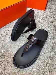 Sandales de plage de luxe pour hommes, en cuir gaufré crocodile, légères, pour l'été et l'extérieur, de haute qualité, style Rome - Product Image 5