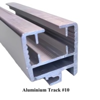 Rail de rideau en aluminium de style moderne solide et durable avec des lambrequins et des crochets accessoires de modèle en métal de forme longue