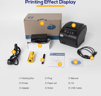Impresora de Recibos POS Comercial NORGEE de 80 mm con Cortador Automático, USB, LAN, Wi-Fi, para Cocina Comercial