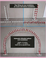 Nouvel article décoratif : Arche de ballons auto-gonflante pour mariages, banquets familiaux, colonnes et arches de ballons gonflables
