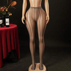 Viviblook Z0203PT Collants pour femmes, bas résille, collants jacquard, dentelle transparente, chaussettes sexy - Product Image 4