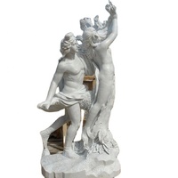 Décorations d'extérieur grandeur nature en marbre blanc Sculptures romaines d'Apollon et de Daphné Garantie 1 an