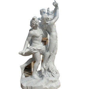 Decoraciones al aire libre de tamaño real Esculturas romanas de Apolo y <span class=keywords><strong>Daphne</strong></span> de mármol blanco Garantía de 1 año - Product Image 2