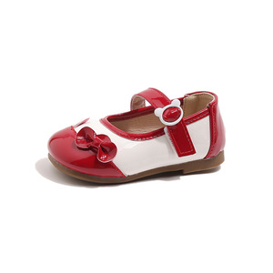 Chaussures d'école en cuir PU pour bébé fille, vente en gros, nouveau style, mocassins antidérapants pour tout-petits avec nœud princesse, chaussures pour enfants - Product Image 6