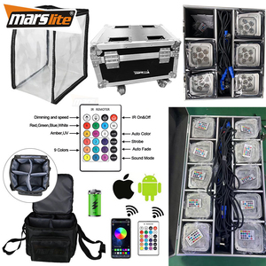 Marslite Wireless LED Par 6*18w RGBWAUV 6in1 Uplights Battery Powered Beam Lights For DJ Events Rechargeable Event Uplights - Product Image 5