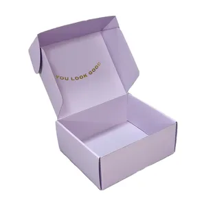 Cajas de cartón corrugado para embalaje de ropa, cartón personalizado de regalo, cajas de automontaje rectangulares