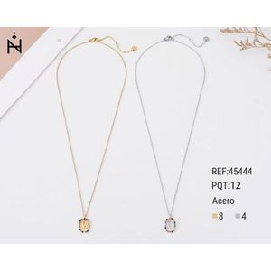 Collana con Ciondolo Z Fashion in Acciaio Inossidabile Oro e Argento, Minimalista per Uso Quotidiano 45444 - Product Image 1
