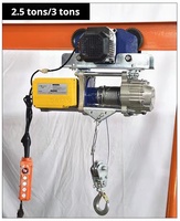 Nouvelle grue électrique portable 220V avec télécommande sans fil, palan à câble 1-2 tonnes, câble en aluminium 30m/60m/100m, garantie 1 an pour hôtels