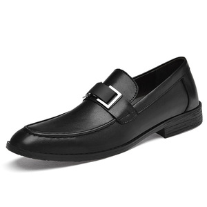 Zapatos de Hombre para Verano, de Punta Puntiaguda, con Suela de Goma Sólida, de Cuero Metálico, Transpirables, Antideslizantes, Sin Cordones, Casuales de Negocios para el Trabajo - Product Image 1