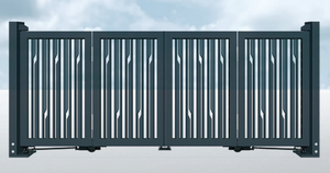 Porte de jardin écologique en alliage d'aluminium pliable <span class=keywords><strong>coulissant</strong></span> télescopique automatique personnalisé avec modélisation 3D - Product Image 5