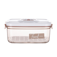 Boîte de conservation alimentaire sous vide, hermétique, transparente, organiseur de réfrigérateur, boîte en plastique de qualité alimentaire avec pompe à vide manuelle