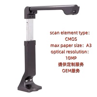 ELOAM S600 Scanner de documents portable léger A3/A4 haute vitesse 1 seconde 10MP avec capteur CMOS USB2.0 Noir 24 bits Produit en stock