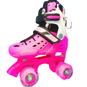 Chaussures de <span class=keywords><strong>roller</strong></span> JIAXIN pour enfants et adultes, <span class=keywords><strong>4</strong></span> <span class=keywords><strong>roues</strong></span>, double rangée, coque en maille PU, entièrement lumineuses, pour débutants, ABEC-7, légères, durables, unisexes - Product Image 3