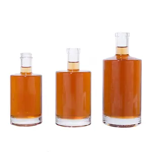 wholesales 500ml 750ml 1000ml spirts glass bottles with T-shape cork lid