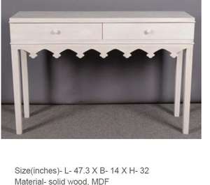 Table d'entrée de luxe de couleur claire coiffeuse bureau moderne minimaliste tiroir Console décoration de table directement de l'inde - Product Image 2