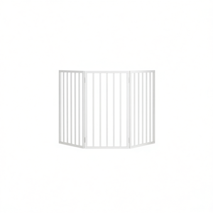 Juego de 3 puertas rectangulares para perros de madera de álamo maciza blanca, estilo moderno para interiores. - Product Image 1