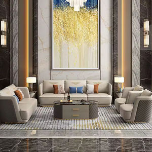 Ensemble de canapés de luxe pour salon de <span class=keywords><strong>marque</strong></span> <span class=keywords><strong>italienne</strong></span> meubles de villa grand <span class=keywords><strong>canapé</strong></span> 3 2 1 places <span class=keywords><strong>canapé</strong></span> sectionnel moderne et personnalisé en cuir - Product Image 2
