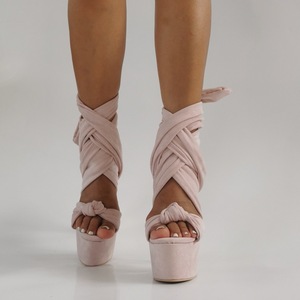 2026 Fashion Lace Up Plus Size 47 Platform Stiletto Heels Nightclub Runway Women Fashion <b>Sandals</b> - Product Image 3