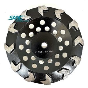 Disco abrasivo <span class=keywords><strong>de</strong></span> diamante <span class=keywords><strong>de</strong></span> <span class=keywords><strong>7</strong></span> <span class=keywords><strong>pulgadas</strong></span> con segmentos <span class=keywords><strong>de</strong></span> flecha para pulir piedra y hormigón con amoladora angular - Product Image 6