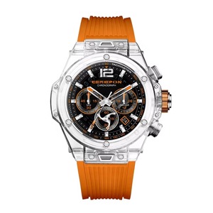 Montre de sport pour homme en acier inoxydable et bracelet en silicone, analogique, résistante à l'eau, design simple et amusant - Product Image 5
