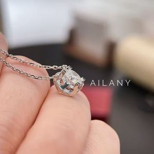 여성용 주얼리 1-8캐럿 IGI 인증 랩그로운 다이아몬드 브릴리언트 컷 기하학적 미니멀리스트 참 9K/<span class=keywords><strong>14K</strong></span>/18K 골드 목걸이 - Product Image 6