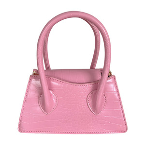 Sac à main carré rose à motif crocodile, sac bandoulière pour femme, boucle magnétique, usage quotidien - Product Image 5