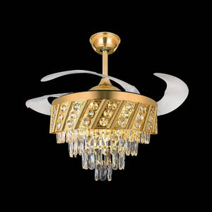 Telecomando intelligente da 42 pollici ventilatore a soffitto a LED Soft Wind a 6 velocità della ventola a basso rumore stile europeo corpo in ferro per camere da letto - Product Image 3