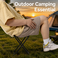 Tabouret pliant et chaise de camping en acier au carbone Dynamic Snail - Portable et pliable pour la pêche et le camping