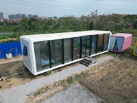 Villa de luxe en forme de capsule, préfabriquée, modulaire, portable, cabine, mini-maison, conteneur de couchage, appartement en capsule