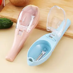 <b>Vegetables</b> Peeler with Container Multifunctional Potato <b>Cutter</b> Slicer Paring Knife with Storage Case Kitchen Tool Gadget - Product Image 6