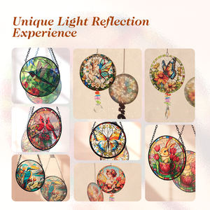 Colibri vidro colorido com <span class=keywords><strong>Metal</strong></span> Chain janela pendurada Suncatcher para janela - Product Image 6