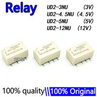 Relais de signal NEC, 5 pièces/lot, nouveau, UD2-3NU UD2-4.5NU UD2-5NU UD2-12NU UD2 3V 4.5V 5V 12V 1A 8 broches