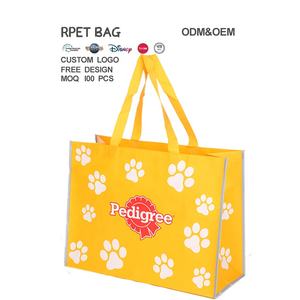 Grosir Pabrik Kamboja ramah lingkungan RPET Stitch ikatan tas pasar bukan tenun tas belanja RPET bersertifikat GRS untuk toko - Product Image 1