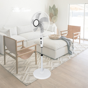 พัดลมตั้งพื้นแบบขาตั้ง รุ่นใหม่ ปี 2026 สำหรับห้องนอน ขนาด 1.3 เมตร สีขาว ตะแกรงโลหะ ขนาด 16 นิ้ว ใบพัด 5 ใบ - Product Image 3