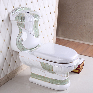<span class=keywords><strong>Inodoro</strong></span> de Dos Piezas KD-T001C, Diseño Dorado de Lujo, Cerámica, para Hotel, Hogar, Baño, Diseño <span class=keywords><strong>Vintage</strong></span> - Product Image 6