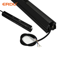 ERDU pabrik penjualan langsung 1m 2m 3m lampu Led magnetik melacak aluminium Magnet Track Rail profil Led untuk kain peregangan langit-langit
