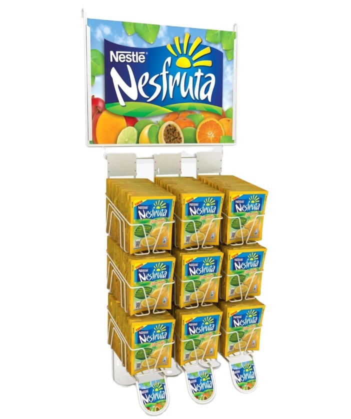 Custom Made Metal Wire Chewing Gum Candy Snack Display Stand Powdered Solid Beverage Display Rack for Wall Fixing Retail Shop