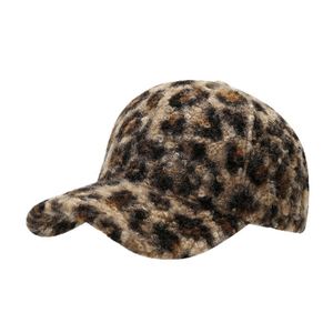 Arrival Autumn Winter Furry Leopard Print Baseball Cap Fashion Outdoor Warm Sports <b>Hat</b> <b>for</b> Women Dress - Product Image 5