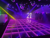 Yifa Haute Qualité RGB Verre De Danse Disco Night Club Uplights DMX RGB Couleur 3d Infinity Miroir Led Piste De Danse