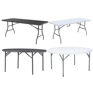 Diluc بالجملة Hdpe جولة بيضاء للحفلات طاولة مستديرة قابلة للطي لحفلات الزفاف في الهواء الطلق قابلة للطي للمناسبات والحفلات - Product Image 6