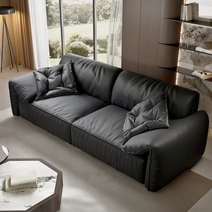 モダンなイタリアの本物の革断面ソファソファ家具セット卸売リビングルームトップグレインヴィラレザーソファデザイン - Product Image 3