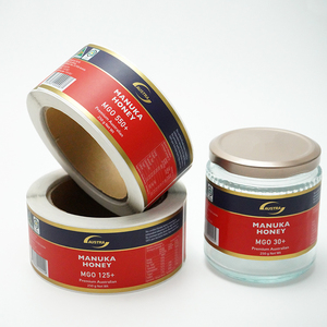 Tùy chỉnh không thấm nước cá nhân mật ong nhãn in ấn Nhà cung cấp Nghi Thức dán thực phẩm <span class=keywords><strong>Maker</strong></span> - Product Image 1