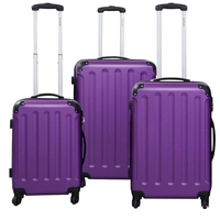 Valise à roulettes design, coque rigide en ABS PC, sacs de voyage, échantillon gratuit, sacs à bagages, ensemble de 3 valises, ensembles de valises