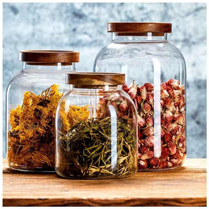 Frasco <span class=keywords><strong>de</strong></span> madera <span class=keywords><strong>de</strong></span> <span class=keywords><strong>acacia</strong></span> <span class=keywords><strong>de</strong></span> gran capacidad, contenedor <span class=keywords><strong>de</strong></span> almacenamiento con tapa <span class=keywords><strong>de</strong></span> madera, frascos <span class=keywords><strong>de</strong></span> vidrio para especias - Product Image 6