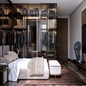 Armoire de chambre à coucher moderne, pliable et extensible, de haute qualité, pour villa - Product Image 2