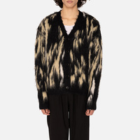 Cardigan en mohair de créateur personnalisé Pull pour homme Tricots flous Veste d'hiver à manches longues Pull en mohair tricoté sur mesure pour homme