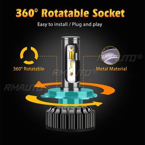 Par de Bombillas LED para Faros Delanteros de Coche H4 H7 IP67 3300LM con Cambio de 3 Colores 3000K 4300K 6500K, Luces Antiniebla para Auto - Product Image 5