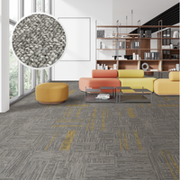 Luxury Linear Geometric Patter Nylon PVC Carpet Tiles 50x50cm Loop Pile Flame Retardant for Office Flooring Solution