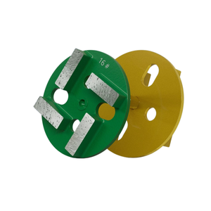Disque de meulage diamanté de 4 pouces compatible avec la meuleuse de sol <span class=keywords><strong>Husqvarna</strong></span>, disque à liaison métallique à 4 segments - Product Image 1