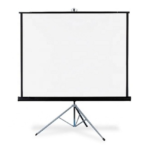 Cremagliera portatile schermo del proiettore da 100 pollici Bianco Opaco HD Pavimento Pieghevole Del Basamento Del Treppiedi Del telaio Schermo Del Proiettore Per La Scuola A Casa - Product Image 6